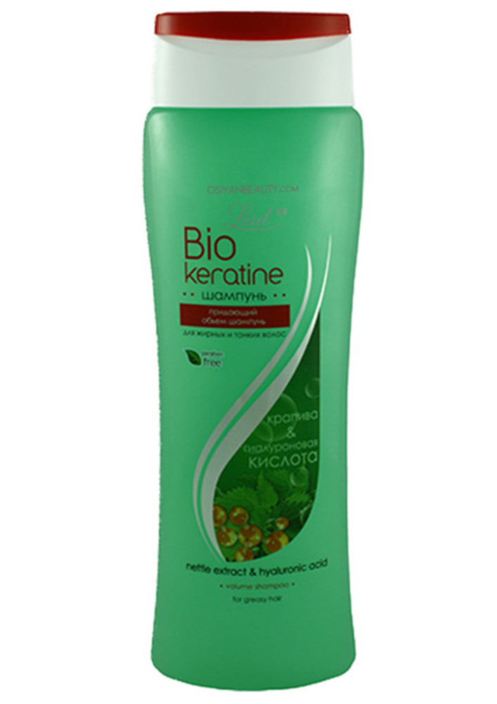 BIO KERATINE Shampoo with Nettle extract & hyaluronic acid or greasy hair(made in Europe)