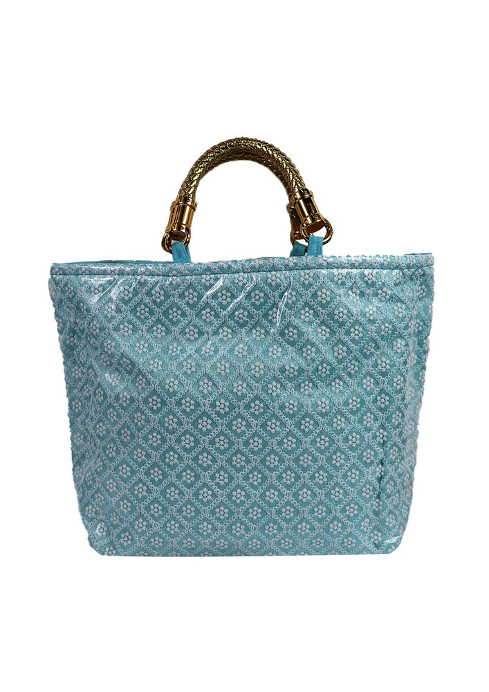Women'S Solid Shopper Bag |Blue
