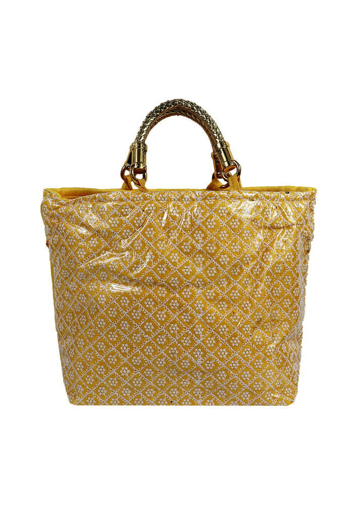 Women'S Solid Shopper Bag |Yellow