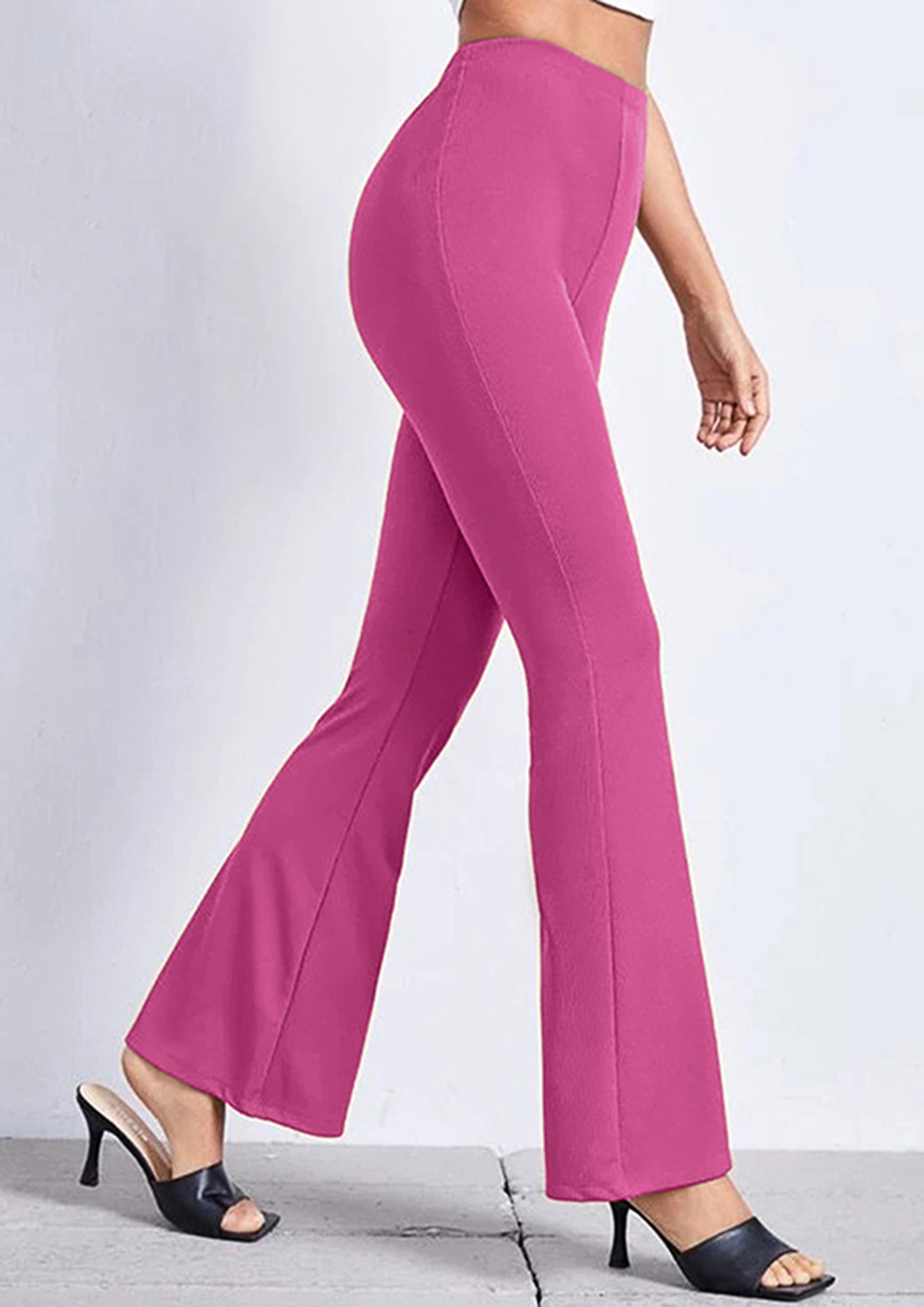 Buy PINK HIGH-RISE FLARED LEGGING for Women Online in India
