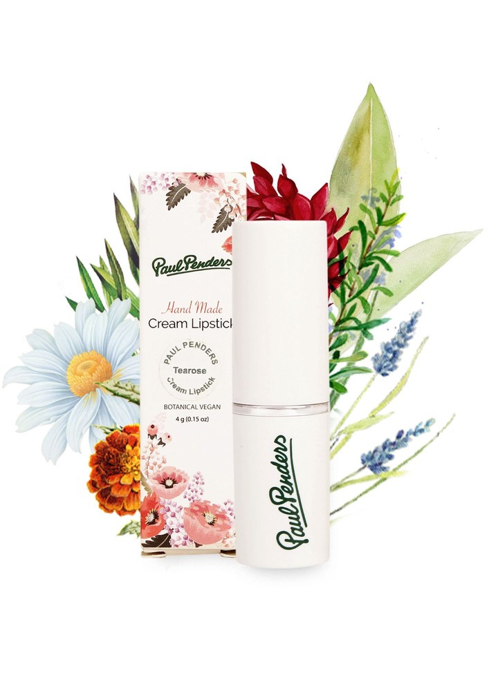 Paul Penders Hand Made Natural Cream Lipstick For A Natural Look | Moisture Rich Colour - Tearose 4g