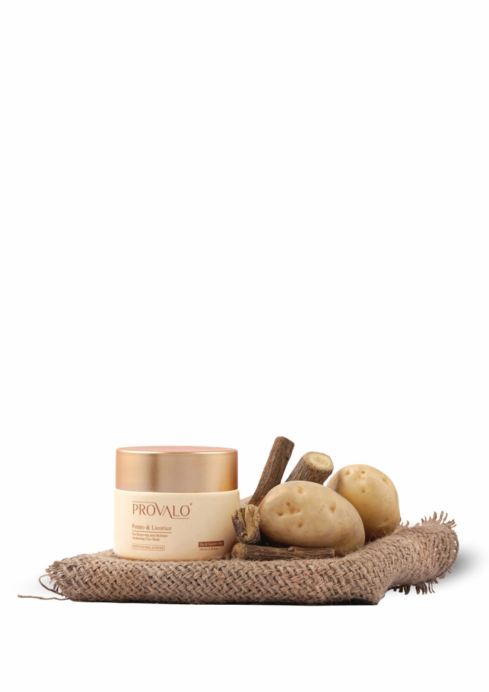 Provalo Potato & Licorice Tan Removing And Moisture Awakening Face Mask For Dry & Sensitive Skin (unisex) - 100ml