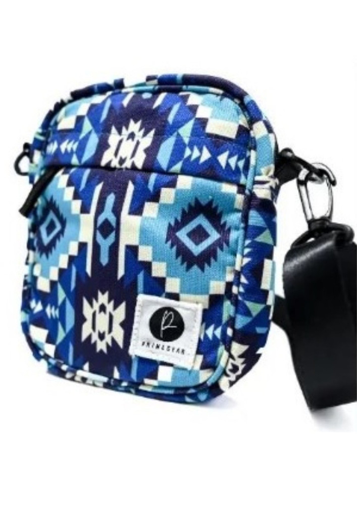 Blue Aztec Print Shoulder Sling Bag