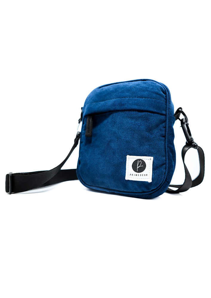 Corduroy Blue Shoulder Sling Bag