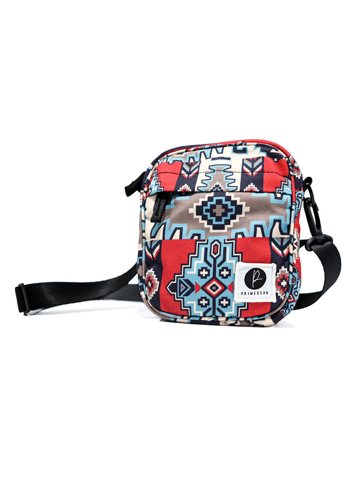 Red Aztec Shoulder Sling Bag