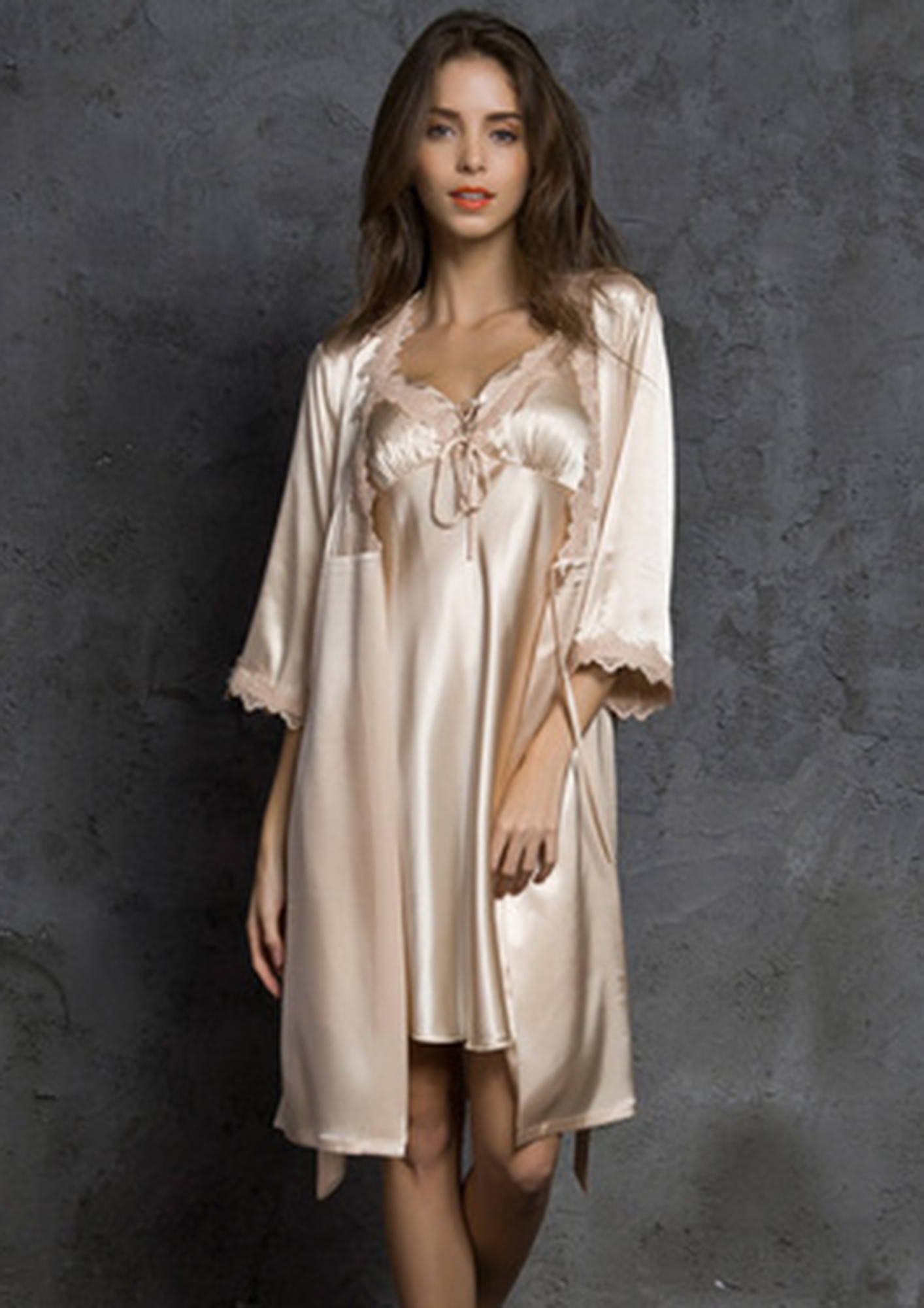A LITTLE TALKATIVE CCHAMPAGNE NIGHTGOWN