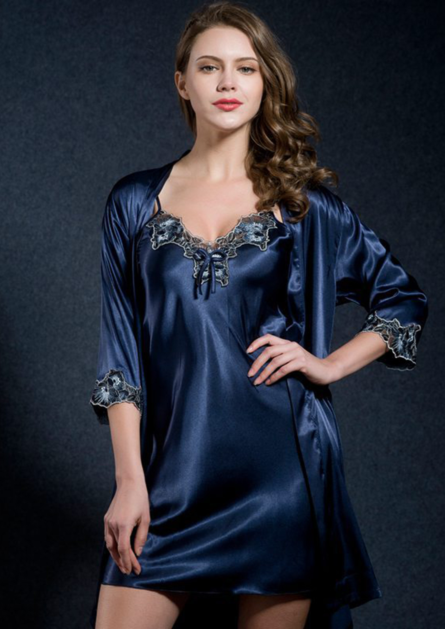 ON THE SURFACE NAVY NIGHTGOWN