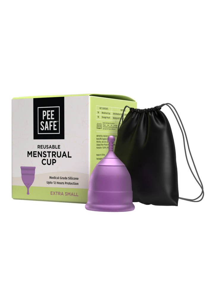 Pee Safe Reusable Menstrual Cup with Medical Grade Silcone for Women - Extra Small