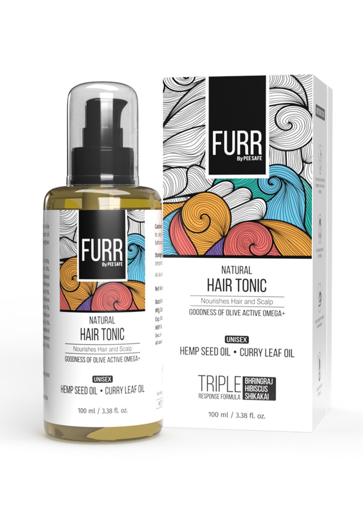 Furr By Pee Safe Natural Hair Tonic - 100ml | For Hair Nourishment And Frizz Control | For Men And Women