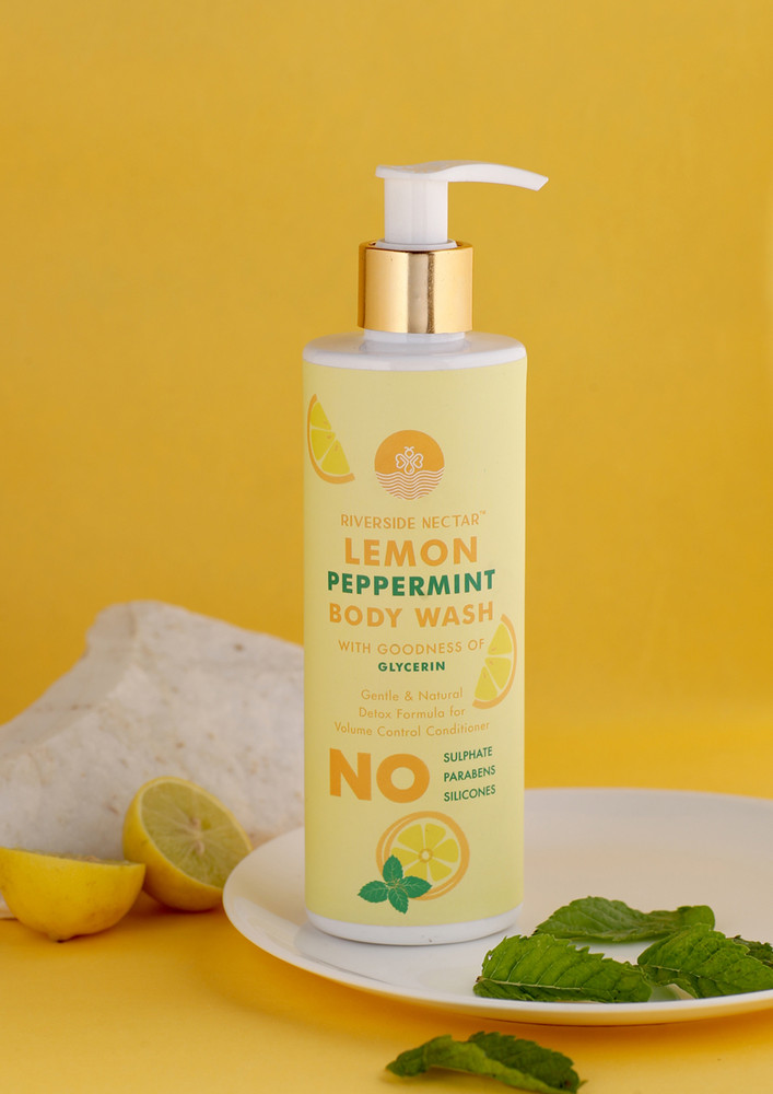 Lemon & Peppermint With Glycerin Body Wash For Nourished, Sweat & Odour Free Skin