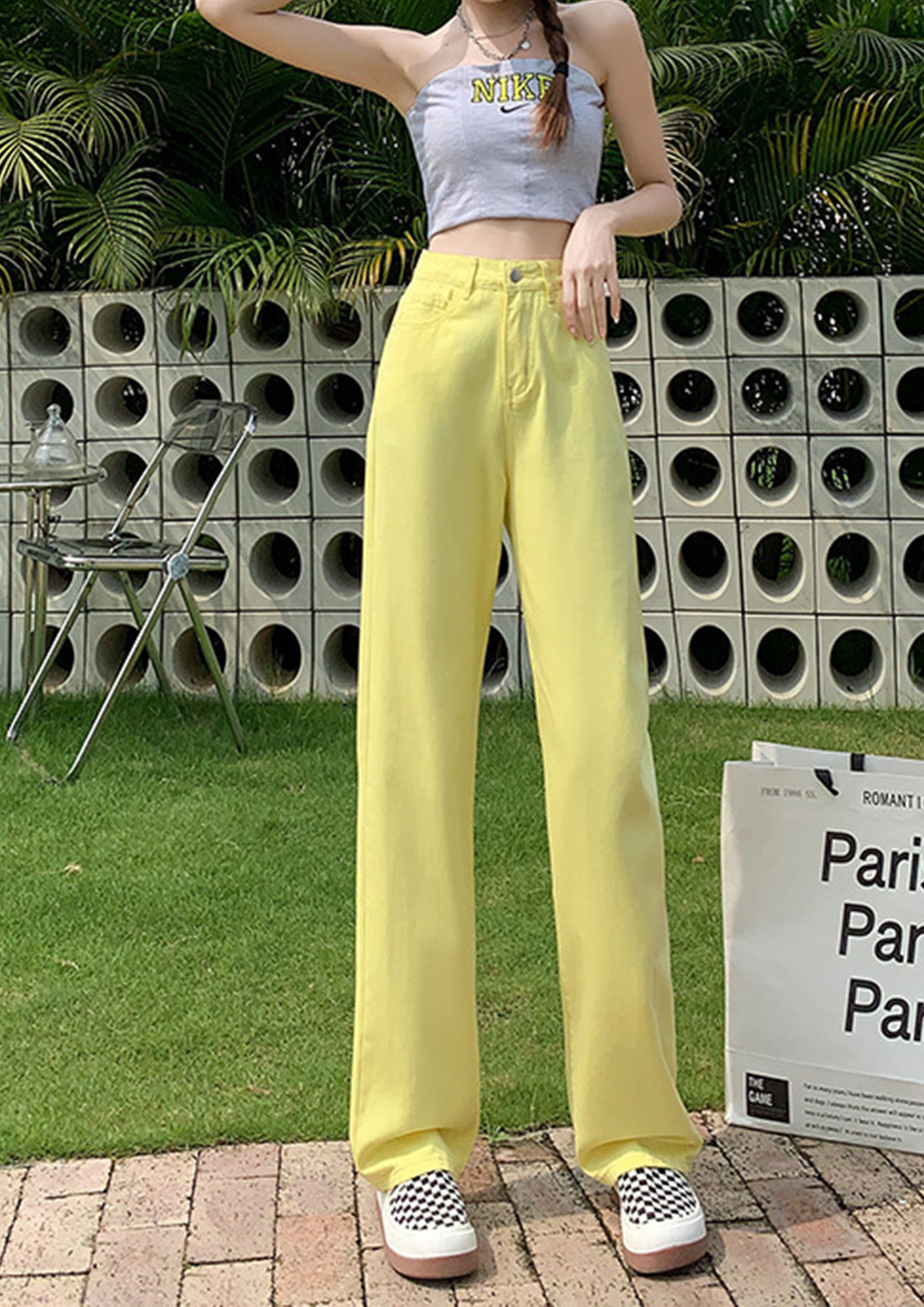 Buy ANGEL'S WISH YELLOW LOOSE STRAIGHT JEANS for Women Online in India