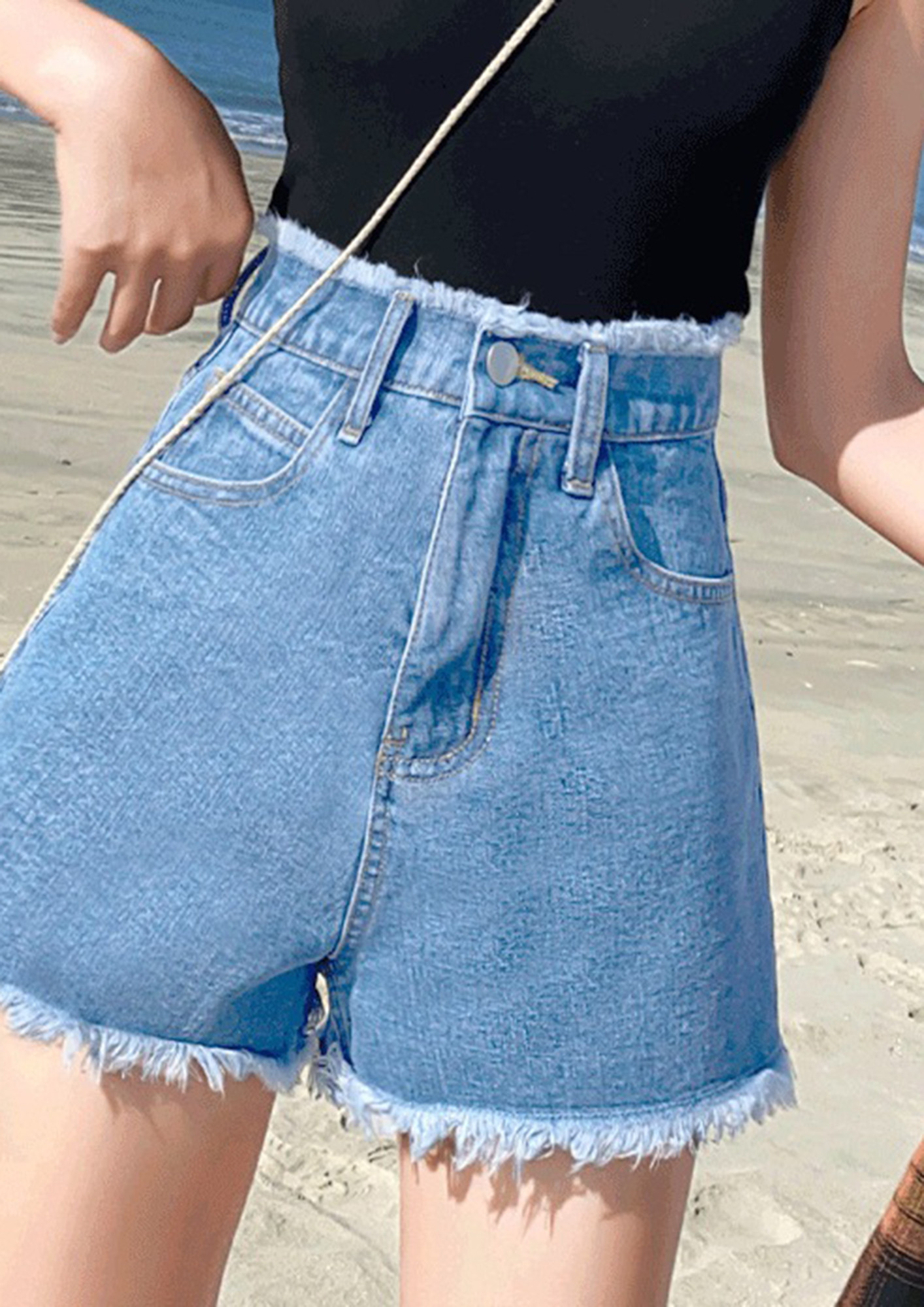 Buy Twenty Dresses Blue Distressed Slim Fit Denim Shorts for Women's Online  @ Tata CLiQ