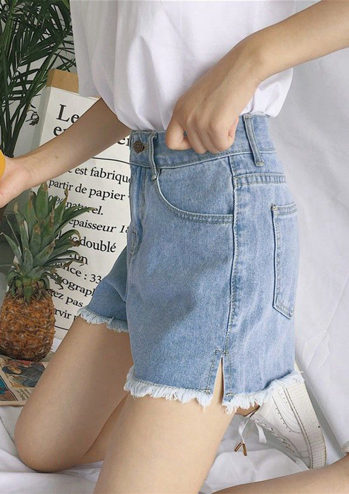 Buy Only Blue High Rise Denim Shorts for Womens Online  Tata CLiQ