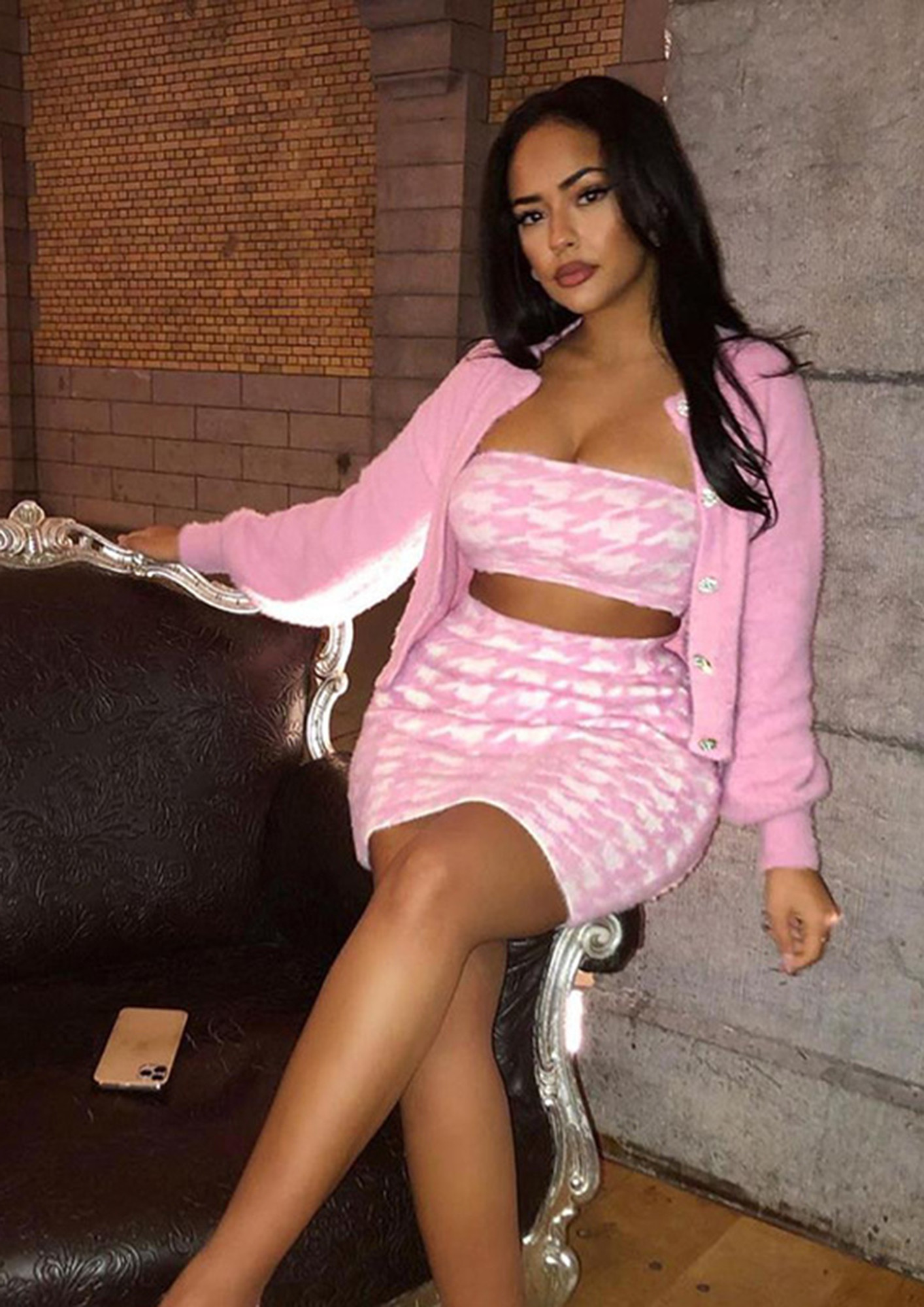 ALL EYE ON ME PINK TWO PIECE SET