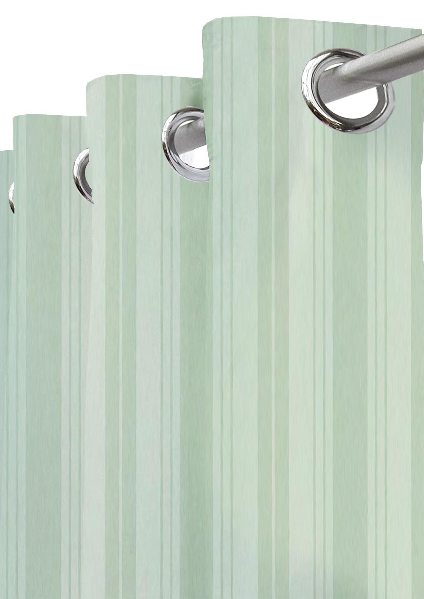 Buy Lushomes Bathroom Shower Curtain with 12 Hooks and 12 Eyelets, Stripe  Desginer Bathtub Curtain, Non-PVC, Water-repellent bathroom Accessories,  Light Green, 6 Ft H x 6.5 FT W (72 Inch x 80