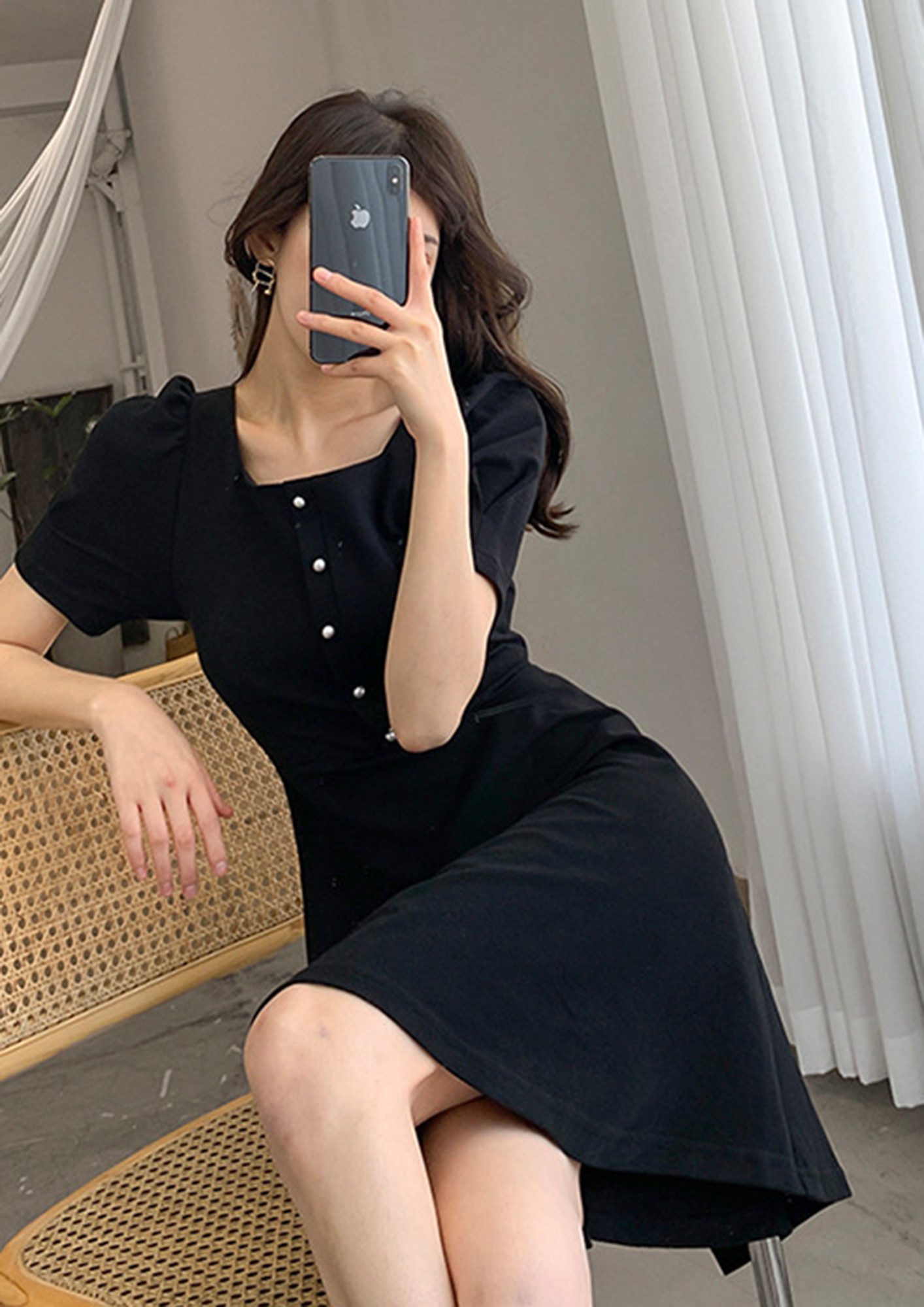 Women Korean Fashion Office Lady Dress Spring Black Patchwork Long Sleeve  Dress 2023 Chic Beading Ruffled Elegant Evening Dress - Dresses - AliExpress
