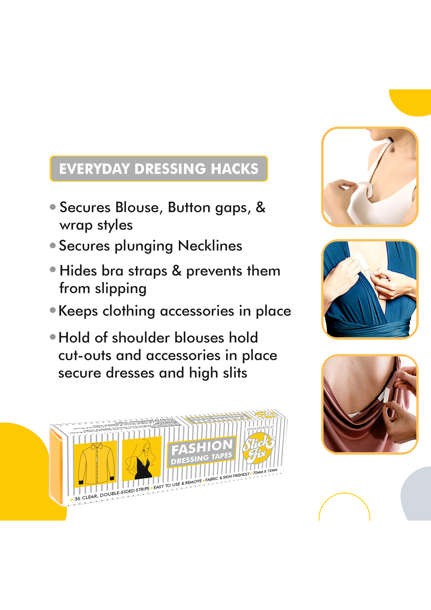 Fashion Dressing Tape/Invisible Double-sided Body Tape (Fabric and