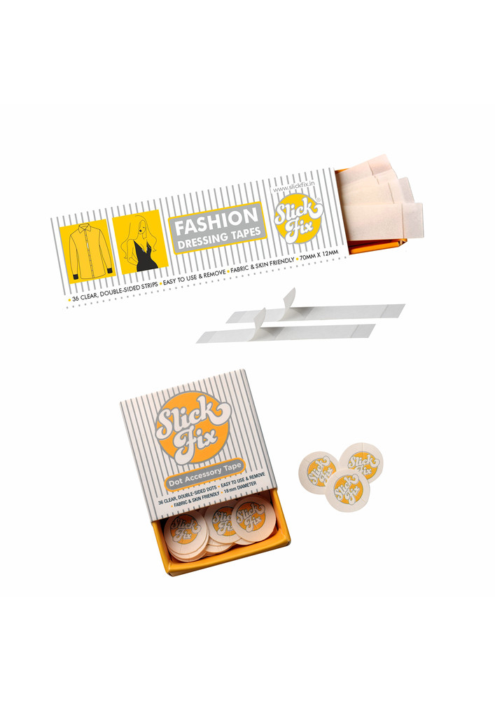 Slickfix Combo Pack - Fashion Dressing Tape & Dot Tape (36 Pcs Each)