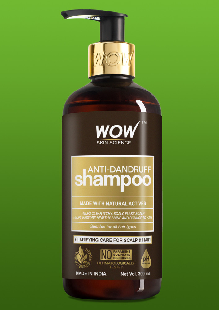 WOW Skin Science Anti Dandruff No Parabens & Sulphate Shampoo, 300mL