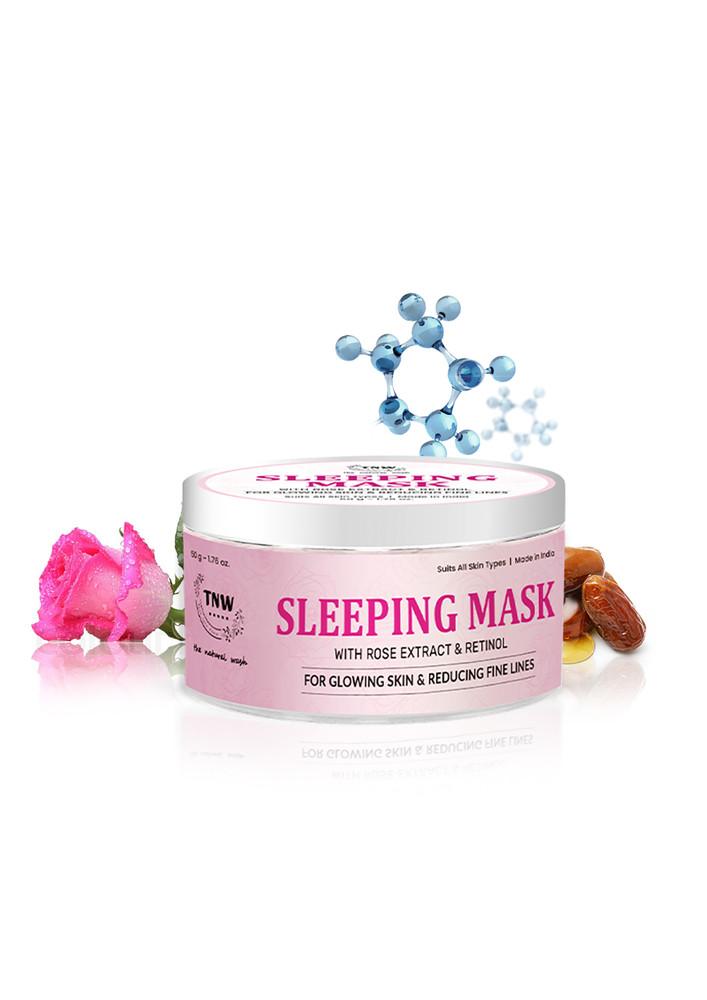 TNW-The Natural Wash Sleeping Mask with Rose Extract & Retinol | For Reducing Fine Lines & Glowing Skin | Suitable for all Skin Types