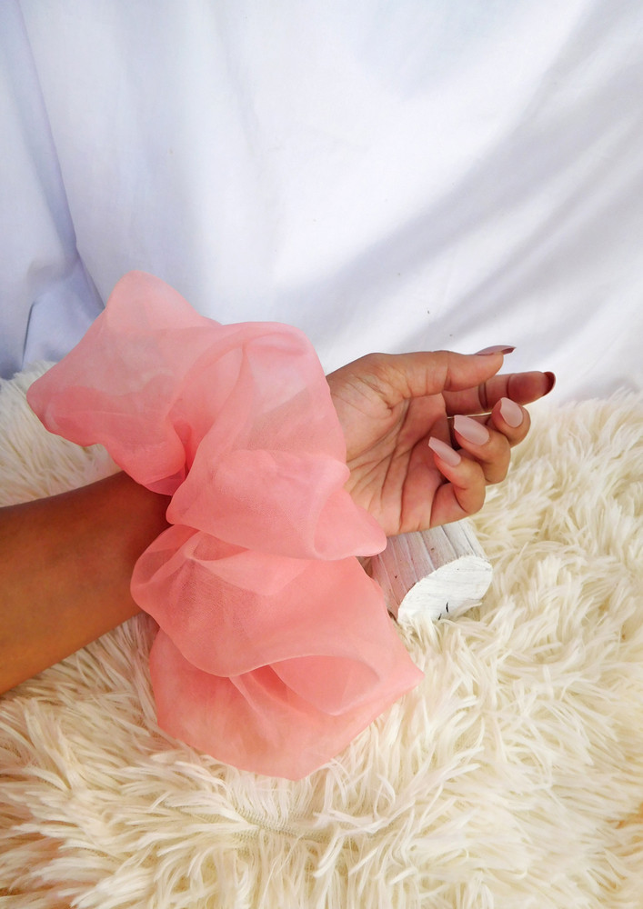 Peachy Pink Cloud Oversized Scrunchies