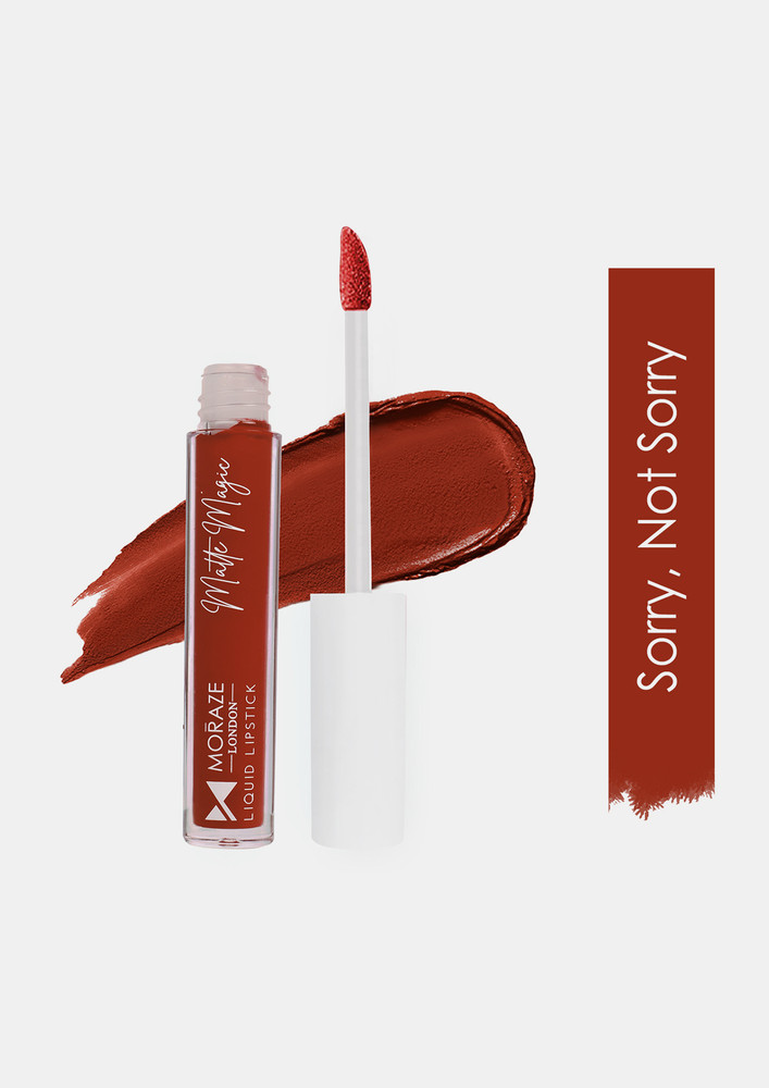 Moraze Matte Magic Liquid Lipstick, Sorry, Not Sorry - 3 ML