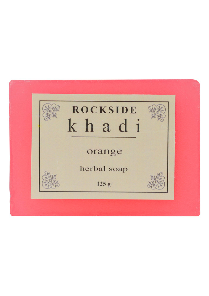 ROCKSIDE Khadi Orange Herbal Soap  (  Set Of 4 )