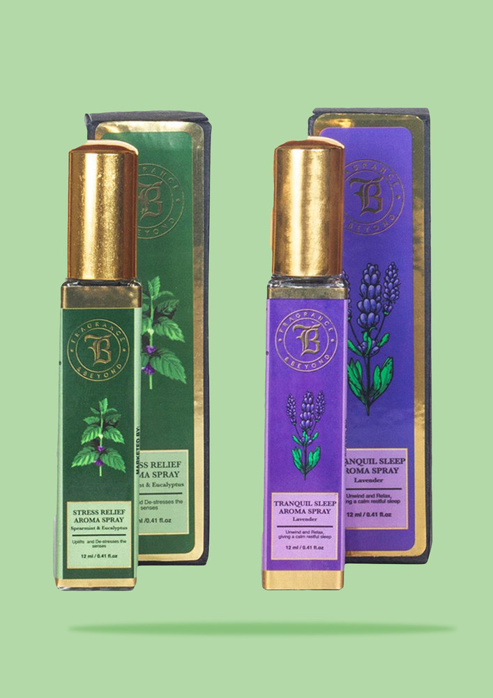 Fragrance & Beyond Aromatherapy Spearmint And Lavender Stress Relieving And Tranquil Sleep Aroma Spray / 12ml / Made In India