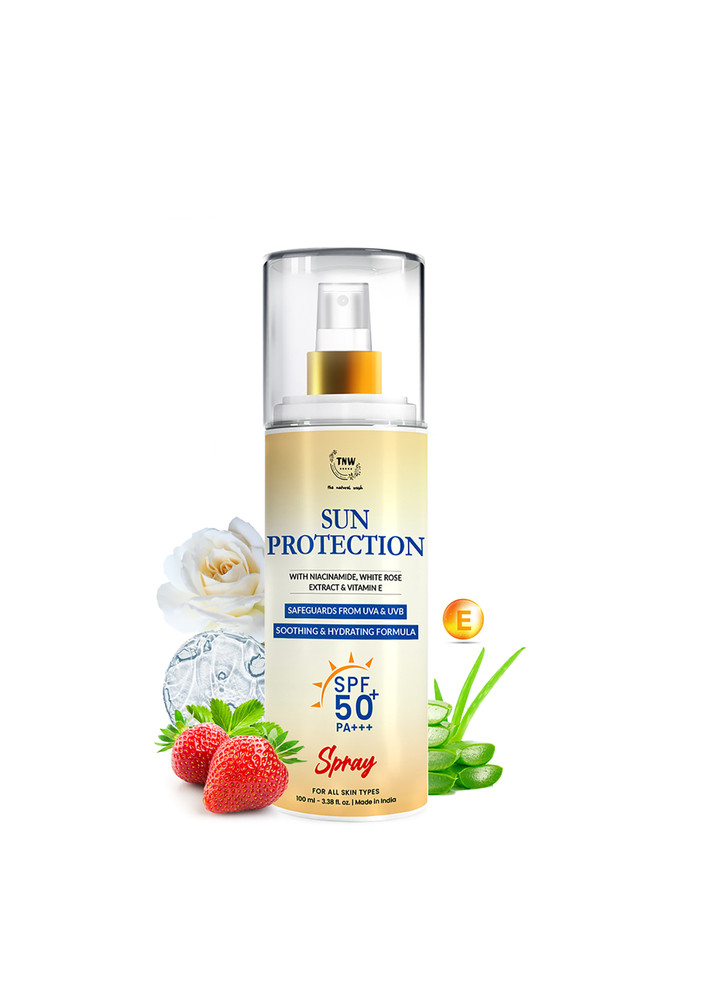 TNW-The Natural Wash Sun Protection SPF 50 Spray with Niacinamide & White Rose Extract | For Sun Protection Against UVA/UVB | With SPF 50 & PA+++