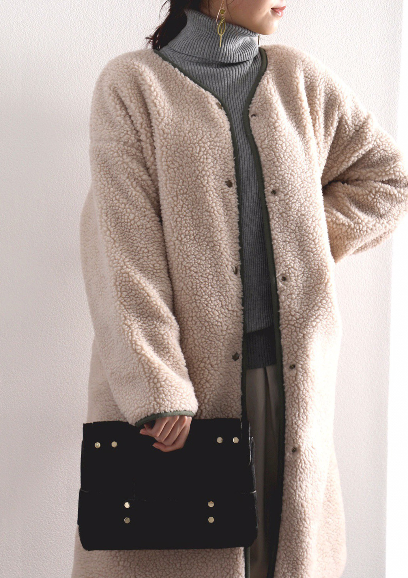 WORK IN STYLE LONG APRICOT CARDIGAN