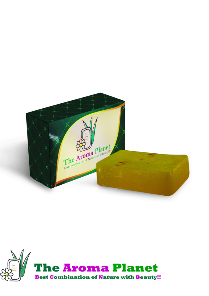 The Aroma Planet Saffron Honey Lemon Aromabar | Handmade | Natural | Organic | Luxury Bar Soapbar | For All Skin Types