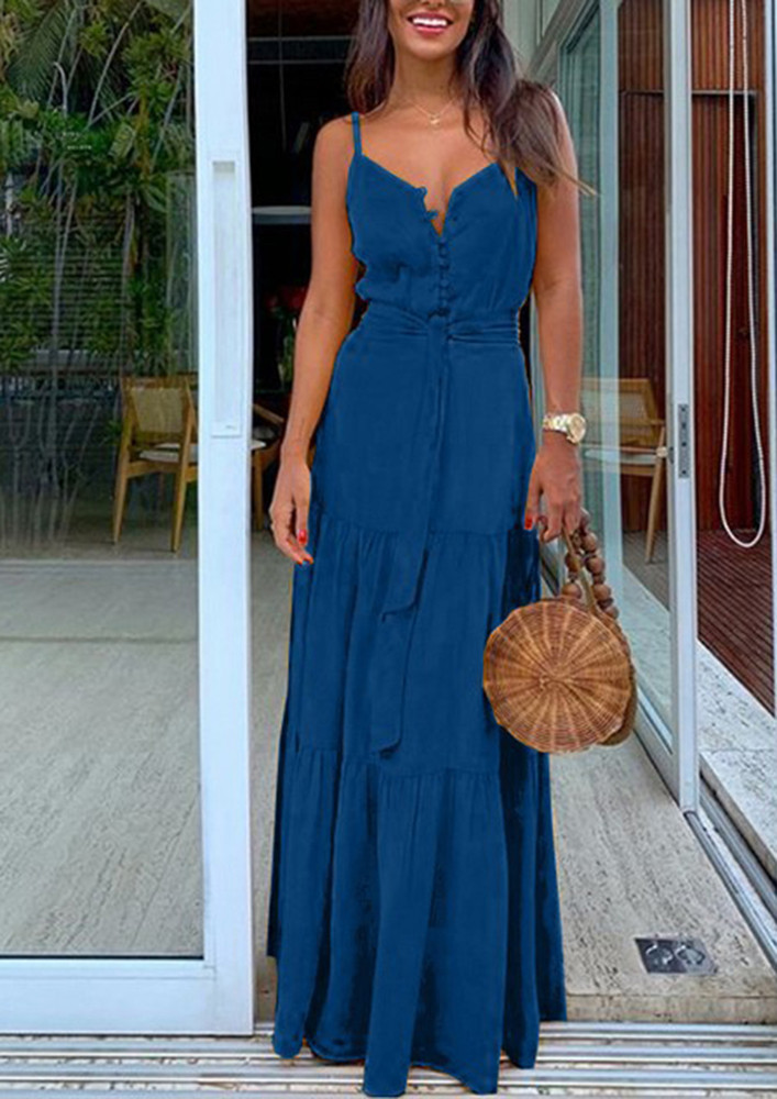 A GREEK VACAY BLUE DRESS