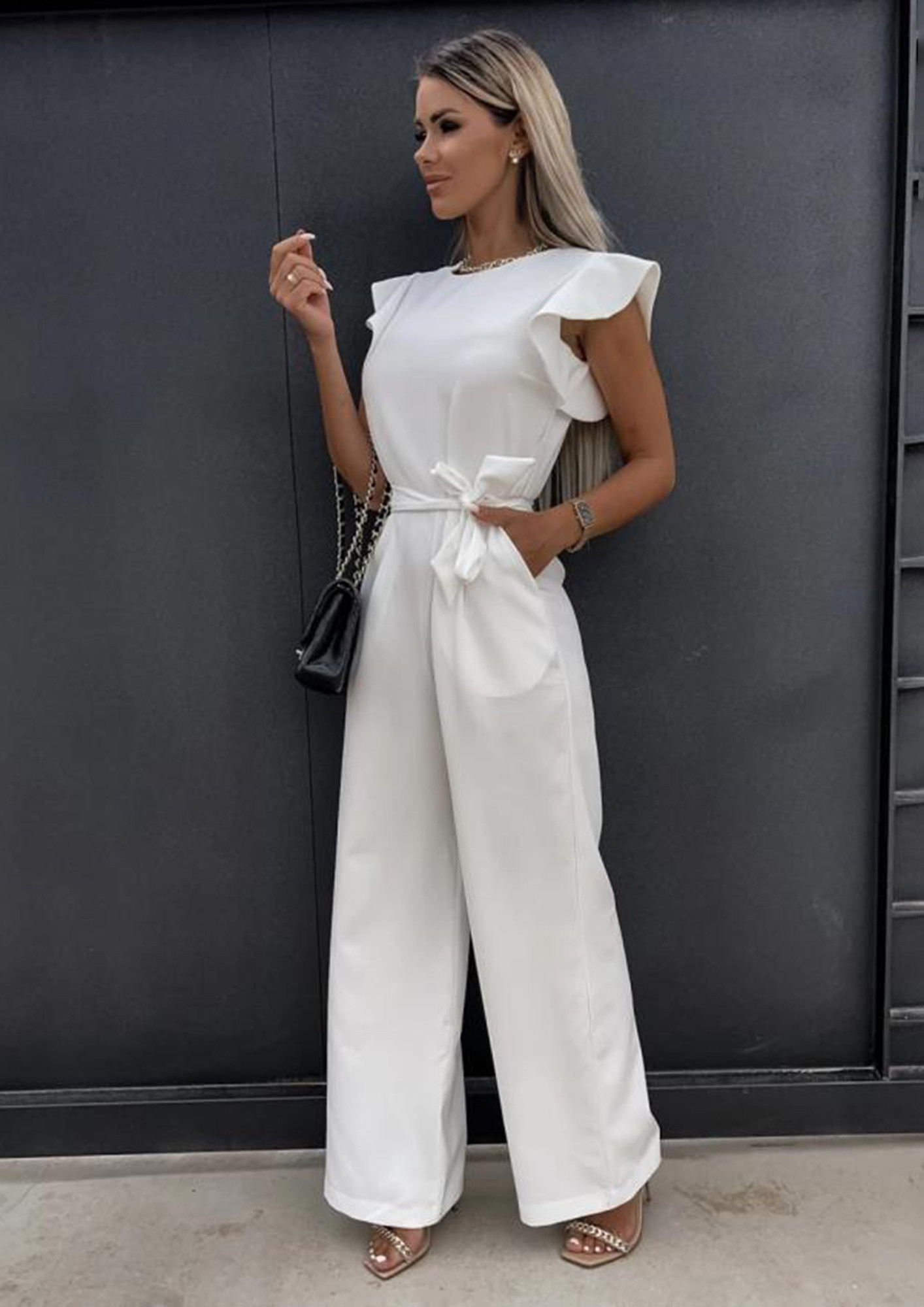 A FORMAL THING WHITE JUMPSUIT