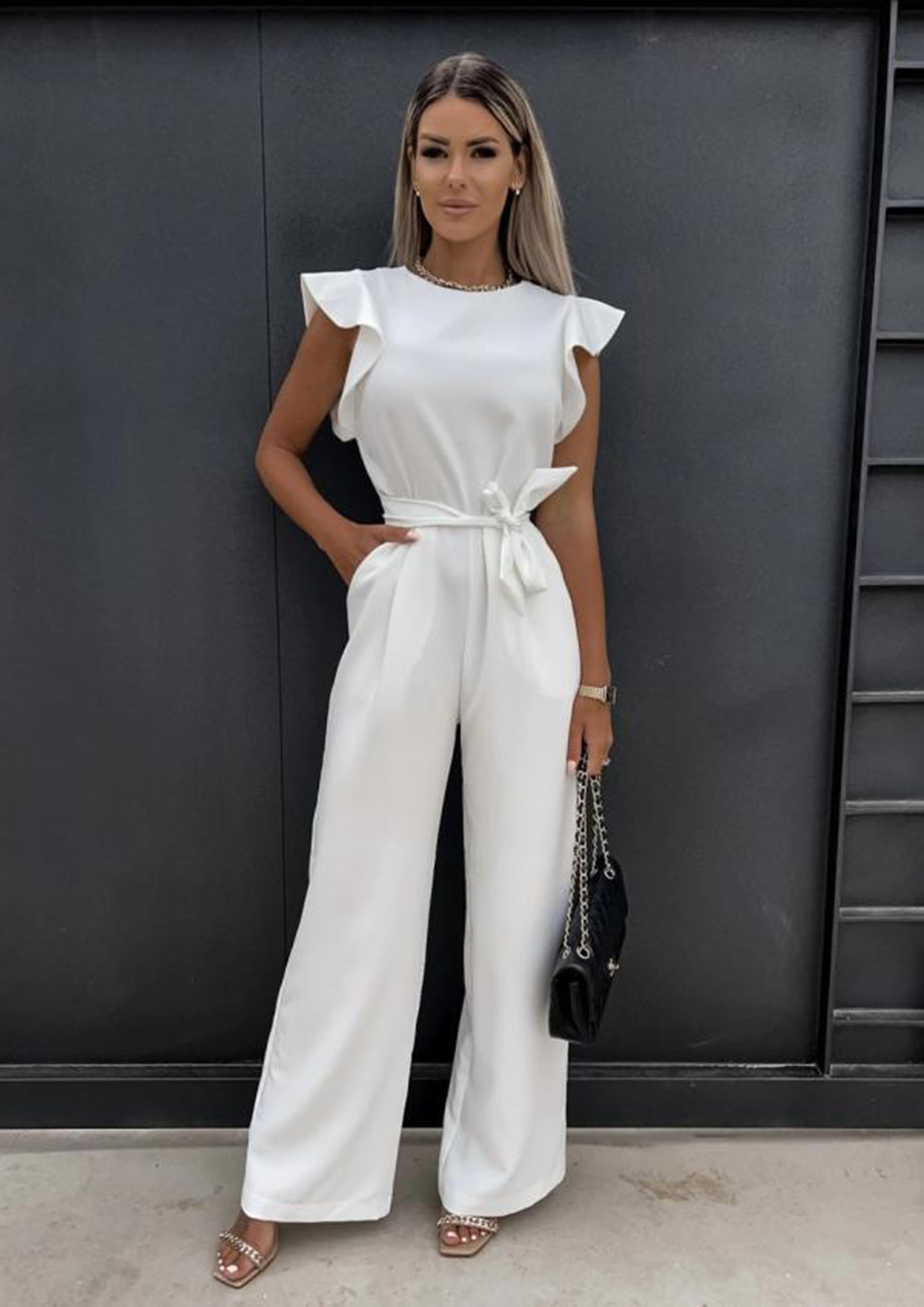 Buy A FORMAL THING WHITE JUMPSUIT for Women Online in India