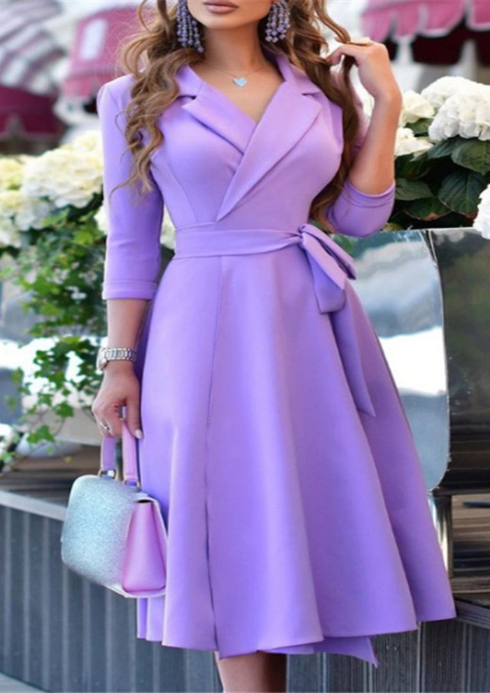 Vintage-swayer Purple Wrap Dress