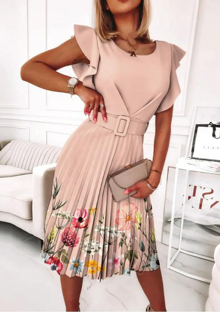 Pleats For Days Pink Dress