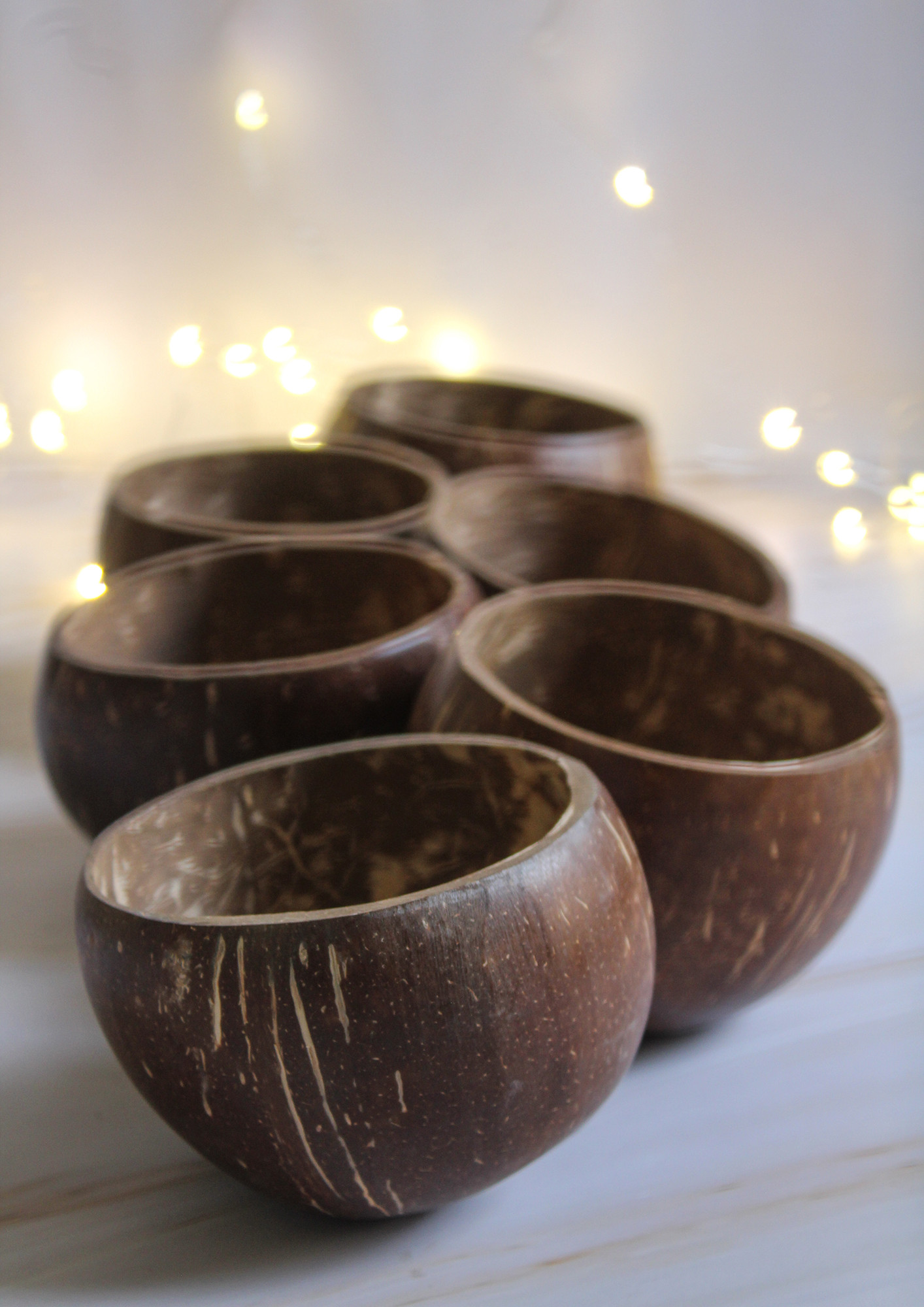 Coconut Bowl - Set of 2, Eco-friendly ( Handcrafted from Original Coconut Shells) & 100% Natural