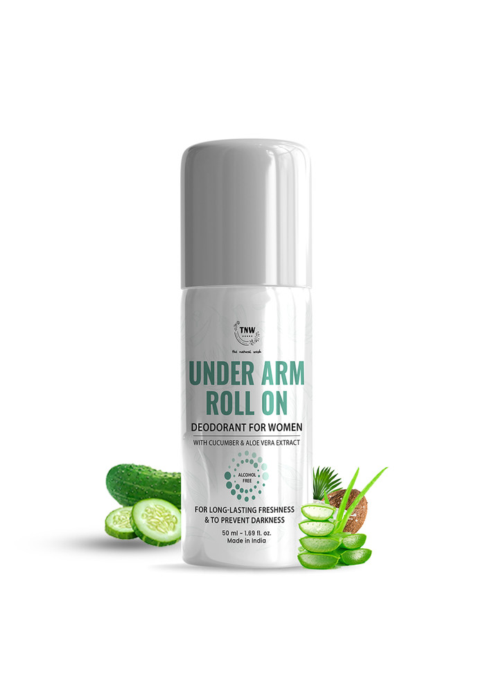 TNW-The Natural Wash Underarm Roll-On Deodorant For Women| With Cucumber & Aloe Vera Extract and Hyaluronic Acid | For Long-Lasting Freshness