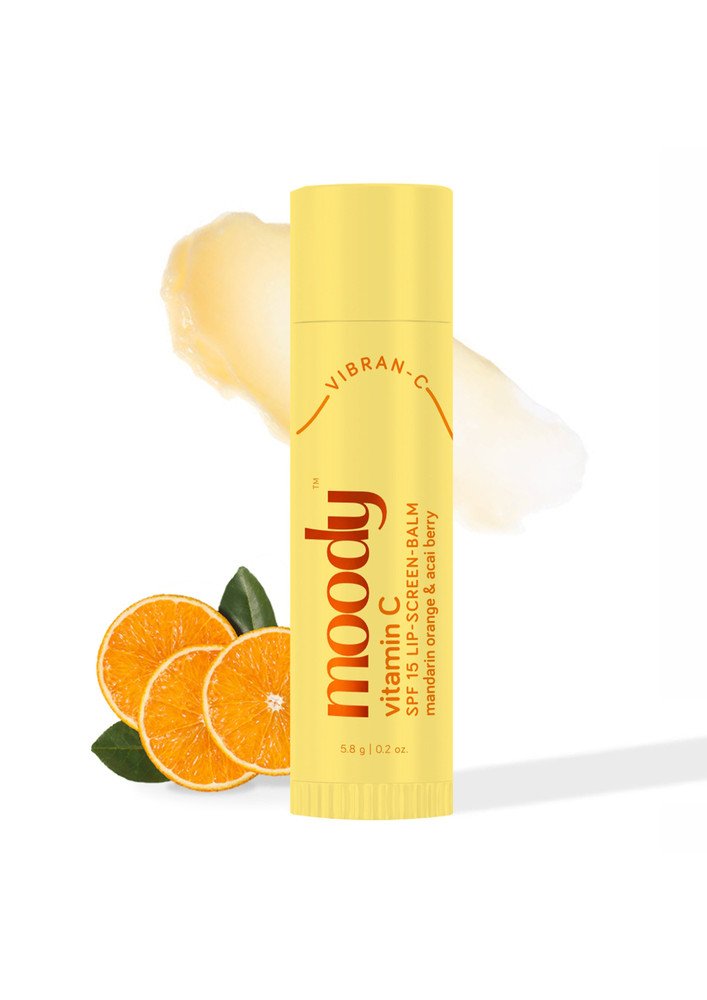 Moody Vitamin C Lip-Screen-Balm SPF 15 Mandarin Orange & Acai Berry Oil