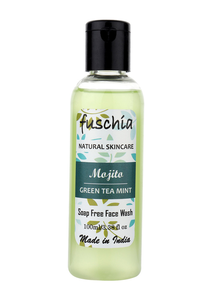Fuschia Mojito Green Tea Mint Soap Free Face Wash - 100ml