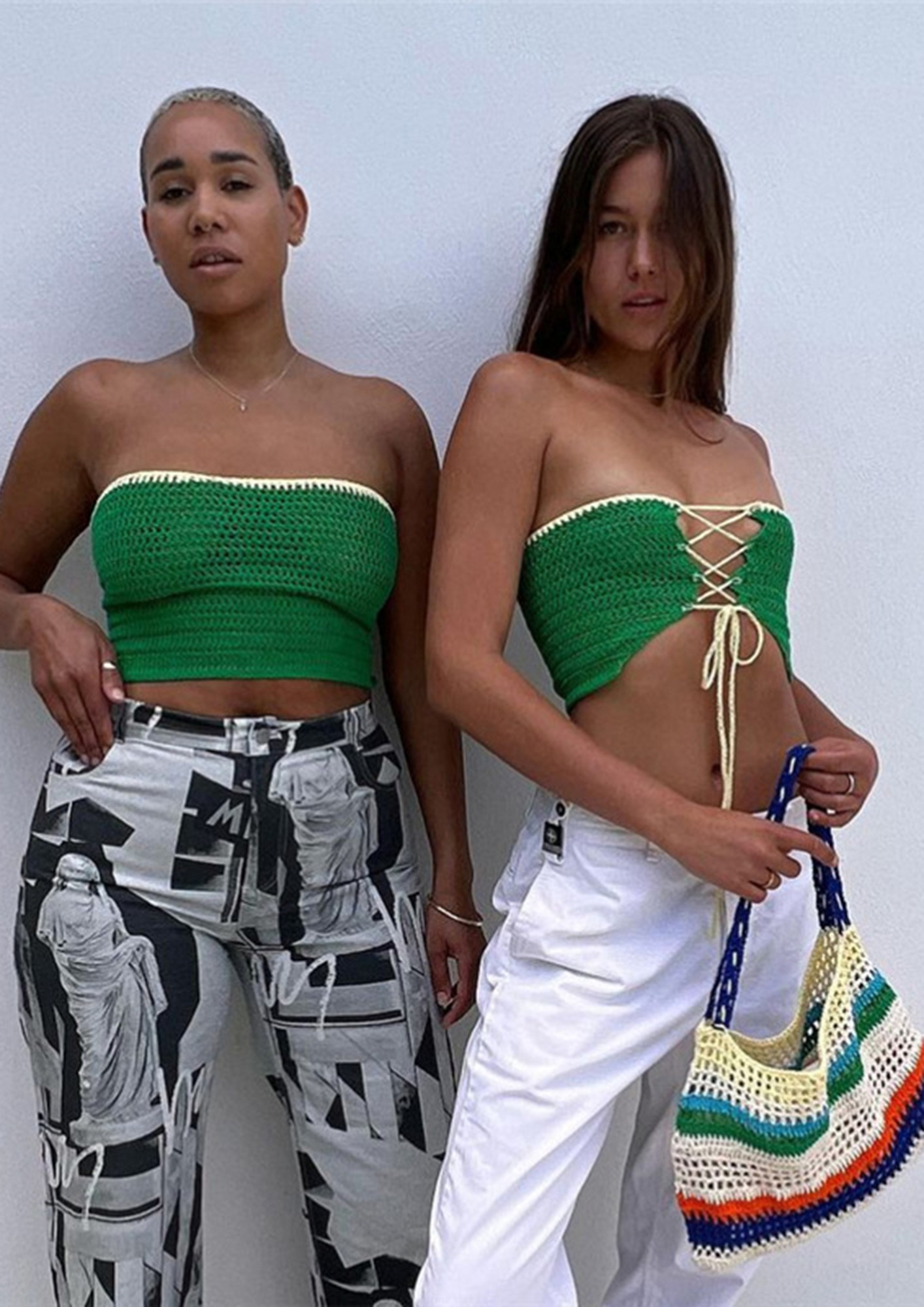 STAY FASHIONABLE GREEN TUBE TOP