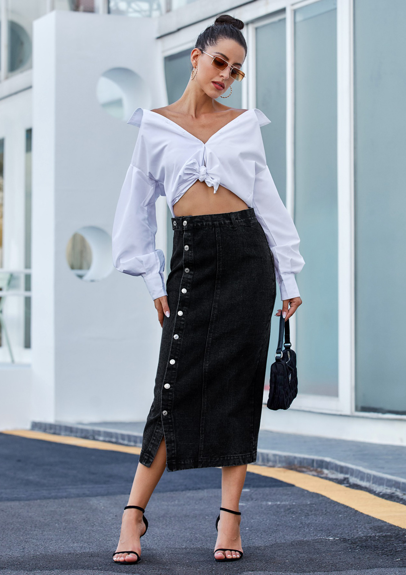 Womens Highwaist Midi Pencil Skirt Bodycon ShapewearPetticoatSkirt  Casual with Elastic Waist Maroon 325 Inches
