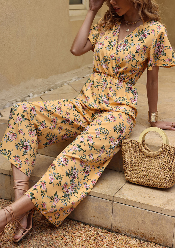 Vacay Mode Yellow Jumpsuit