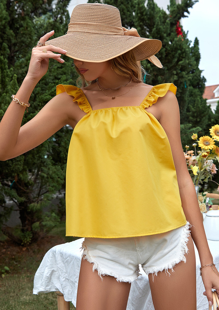 Ruffles And Smiles Yellow Top
