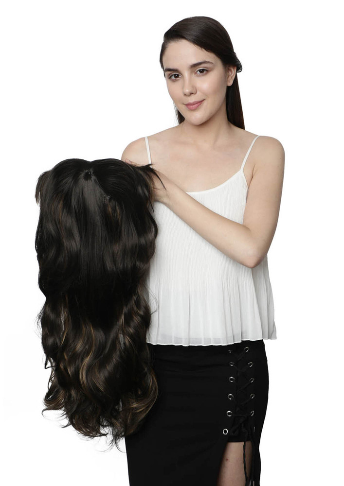 Thrift Bazaar's Highlighted Curly long wig with bangs for women