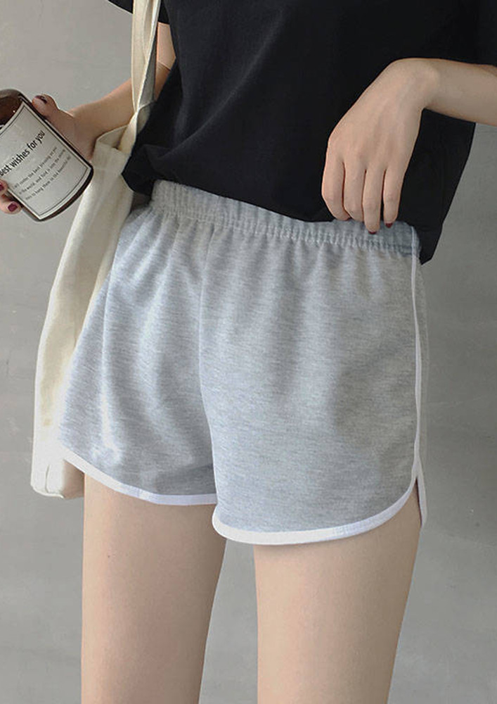 Staying Home Grey Casual Shorts