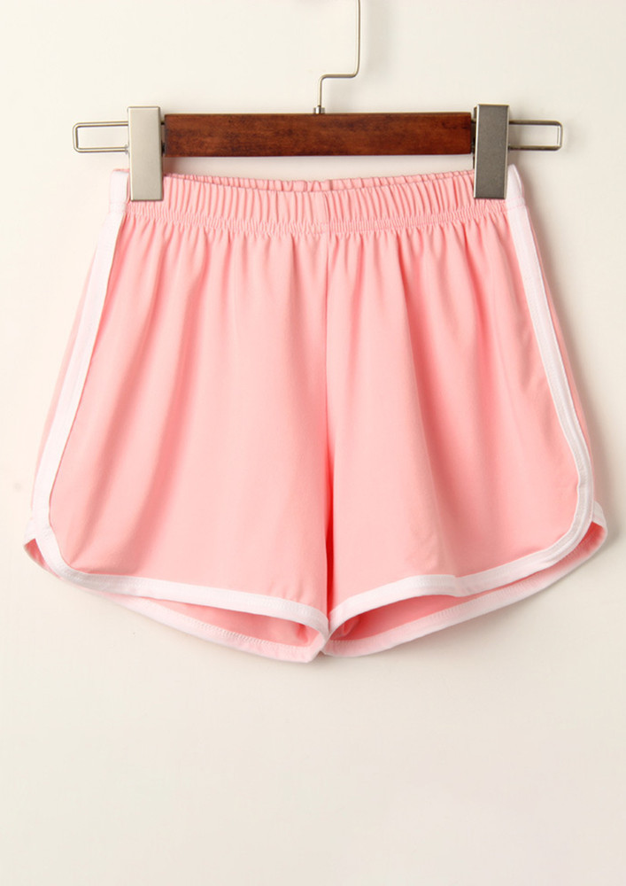 Staying Home Pink Casual Shorts