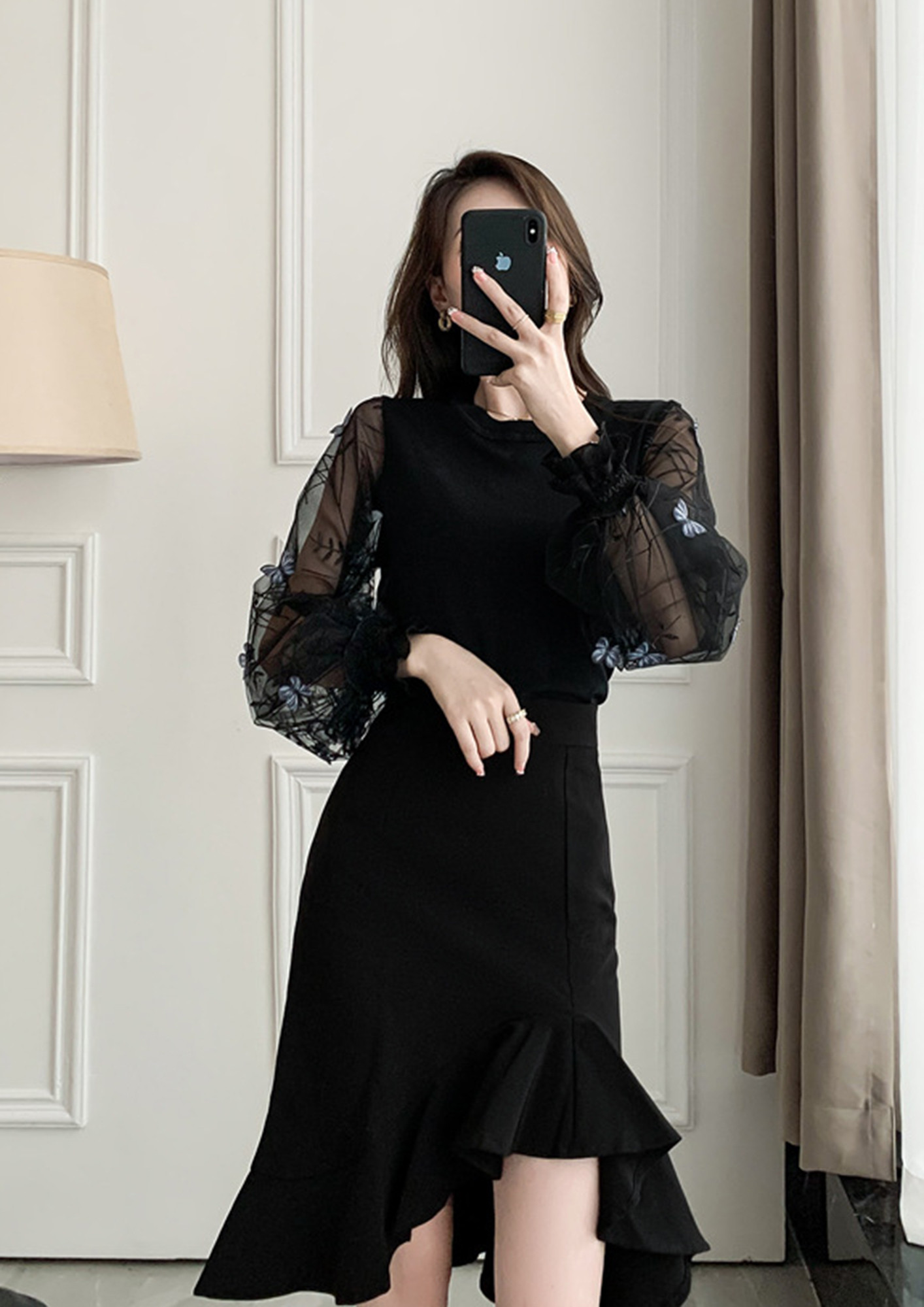 Plus Size Perfect Suit Black Skirt