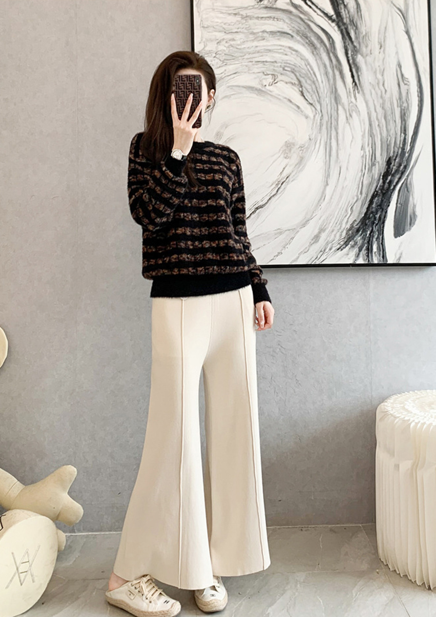Buy Elegant Black Polyester Solid Bell Bottom Trousers For Women Pack Of 2  Online In India At Discounted Prices