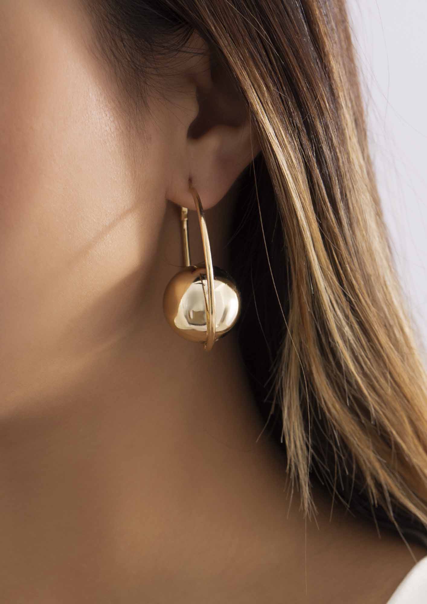 Ball gold - earrings gold earrings jewelry genuine murano glass of venice
